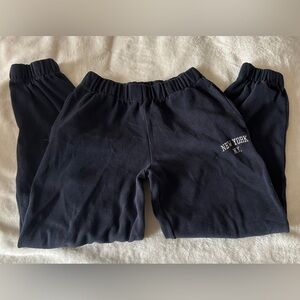 Brandy Melville Cuffed Sweatpants Navy “New York”